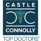 Castle Connolly Top Doctors logo featuring a caduceus symbol between the words “Castle” and “Connolly” with “Top Doctors” written below.