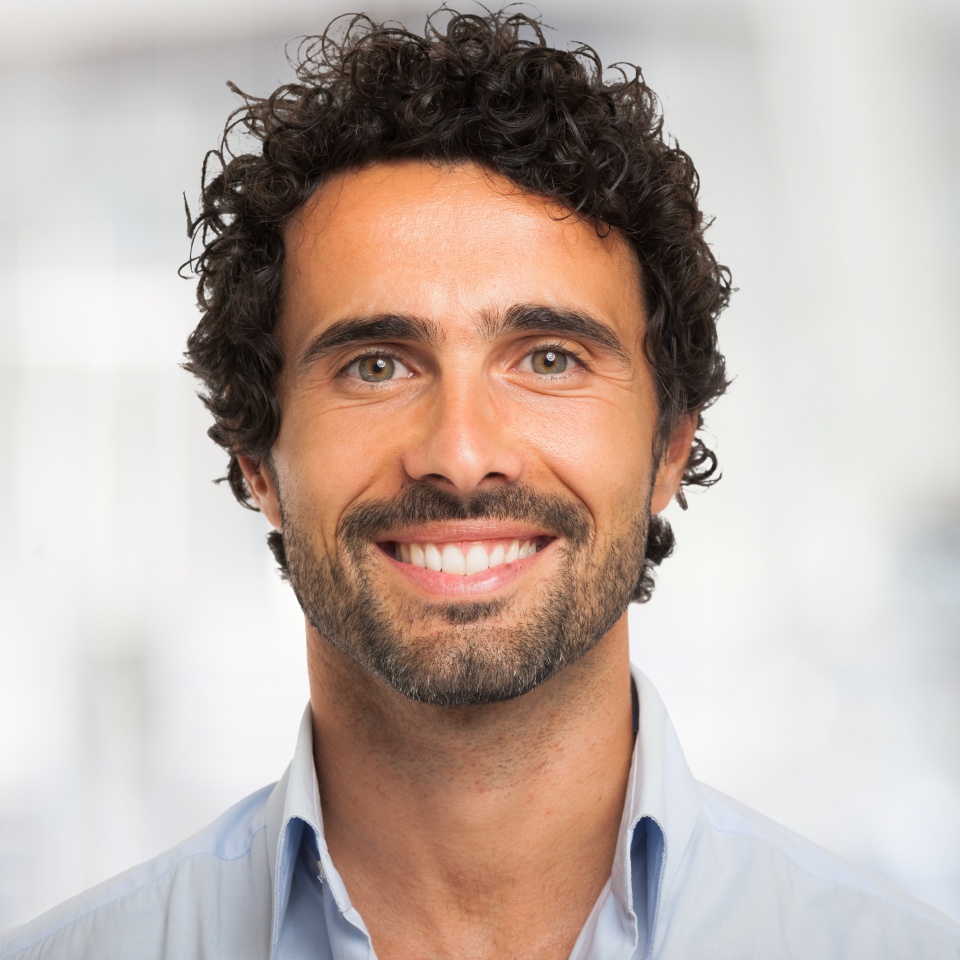 Close-up portrait of a smiling man